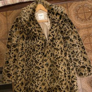 Abercrombie Leopard Fur Coat